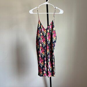 Victoria’s Secret Gold Label y2k 90's Silk Floral Chemise Slip Dress Size S